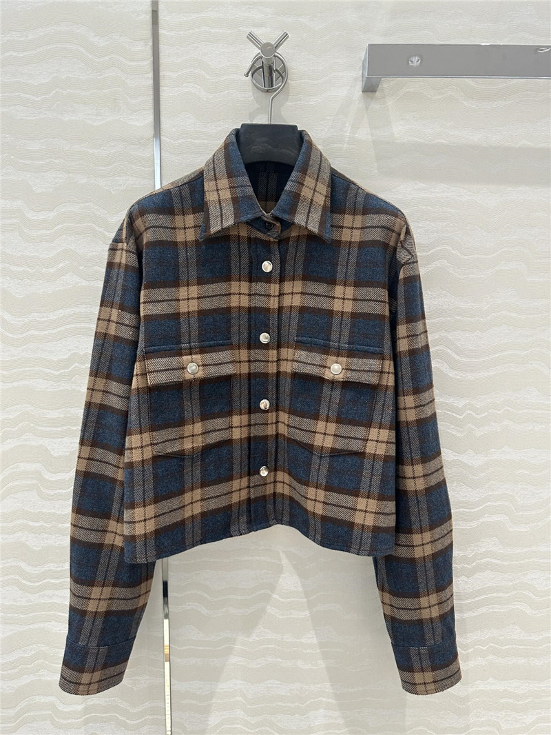 Pra*a preppy cropped shirt