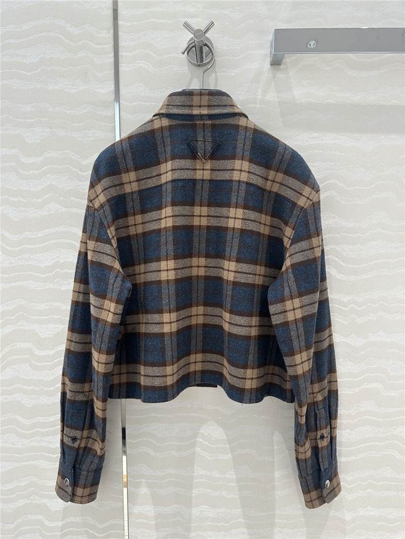 Pra*a preppy cropped shirt