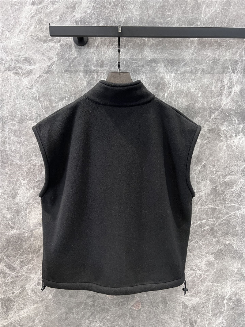 M1um1u stand collar vest coat