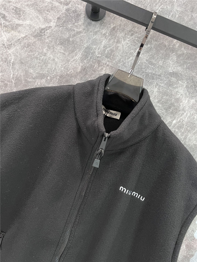 M1um1u stand collar vest coat