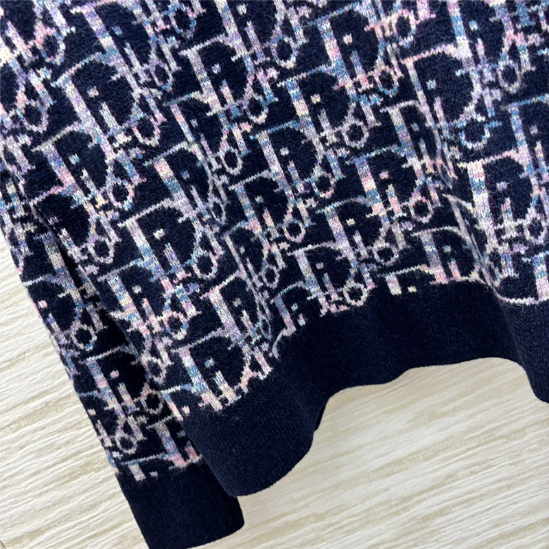 D10r oblique jacquard sweater blue