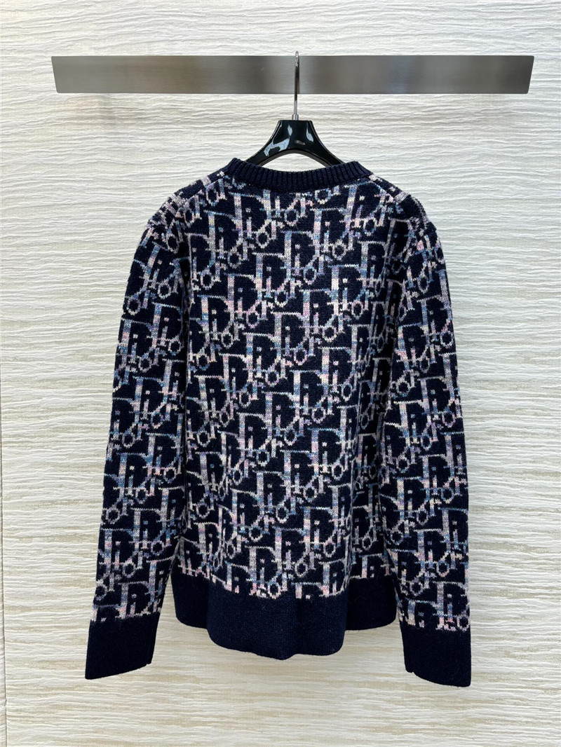 D10r oblique jacquard sweater blue