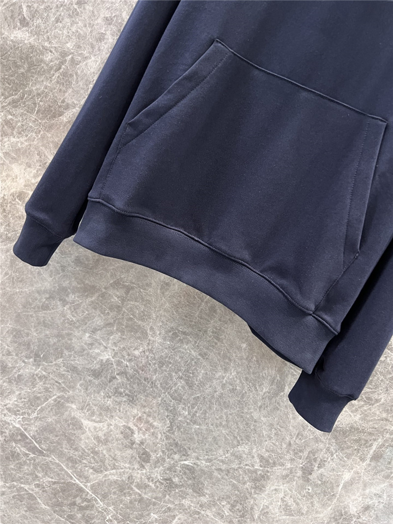 Gvc*1 navy logo cotton hoodie