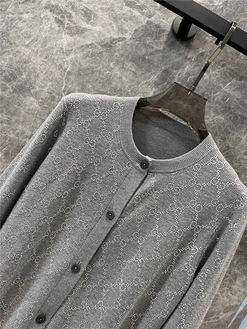 Gvc*1 gg rhinestone cardigan grey