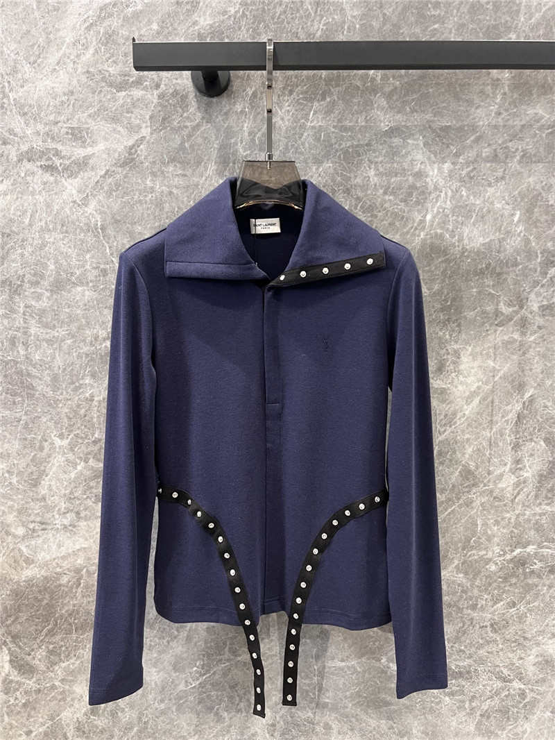 Y51 ribbon long-sleeved t-shirt