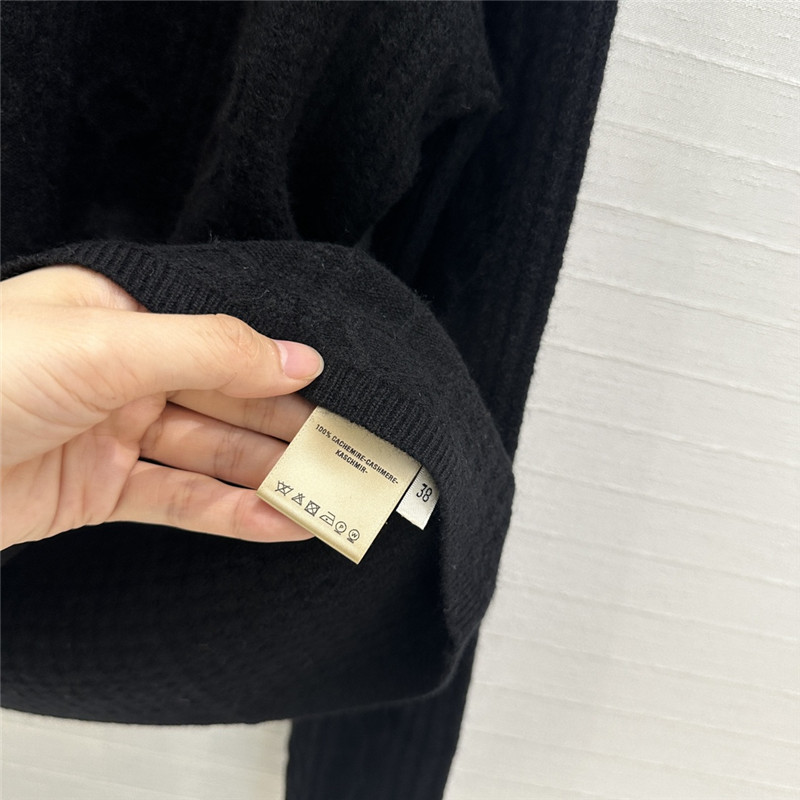 H**me5 cable cashmere shirt cardigan black