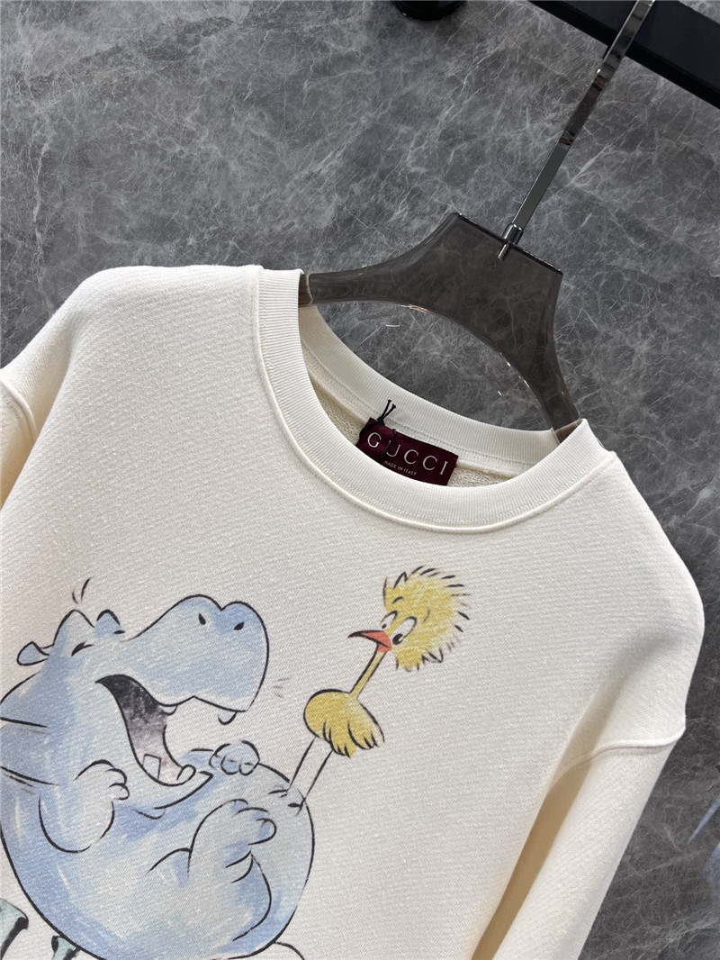 Gvc*1 cartoon cotton sweatshirt ivory