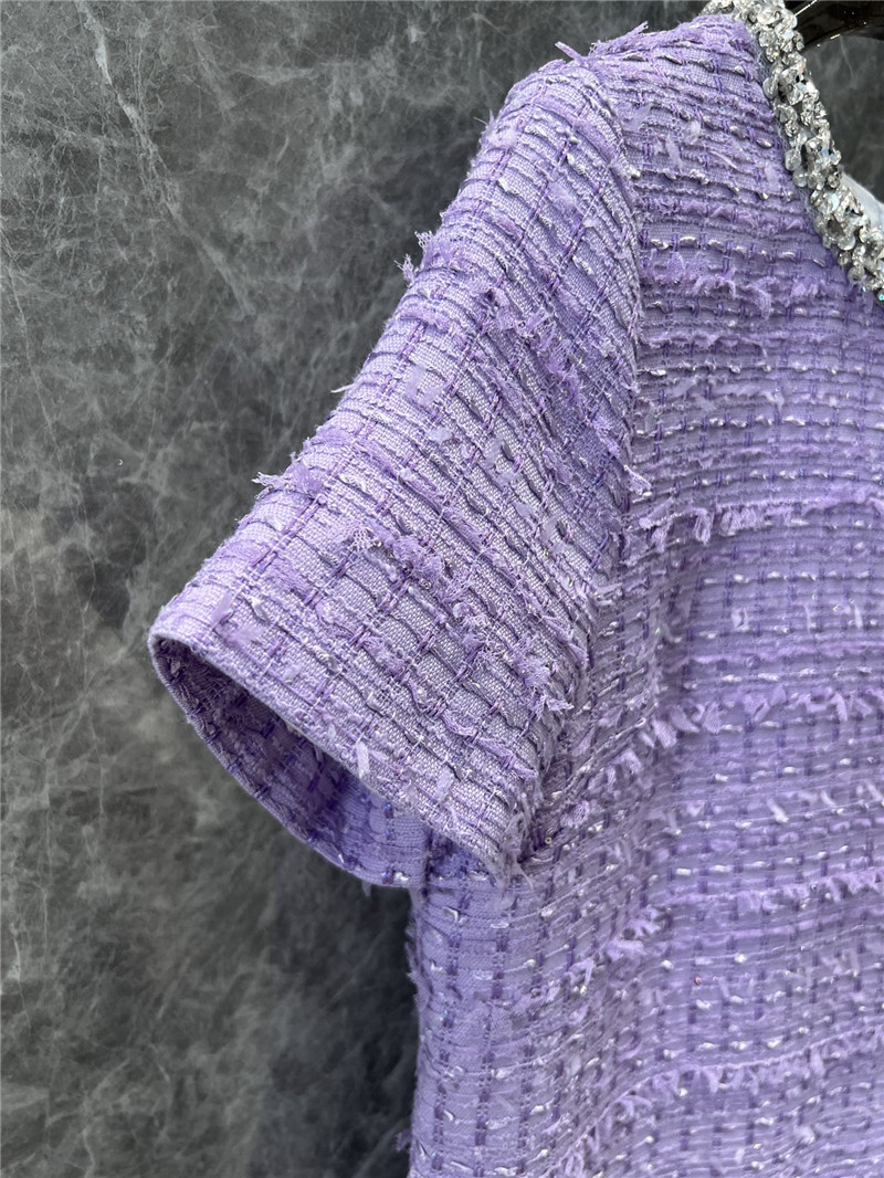 Ch**el woolen short sleeve dress