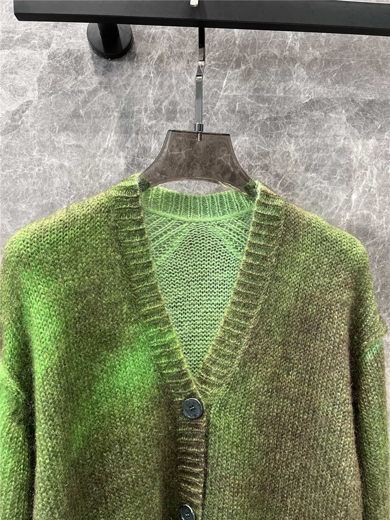 Acne Studios Green Sprayed Cardigan