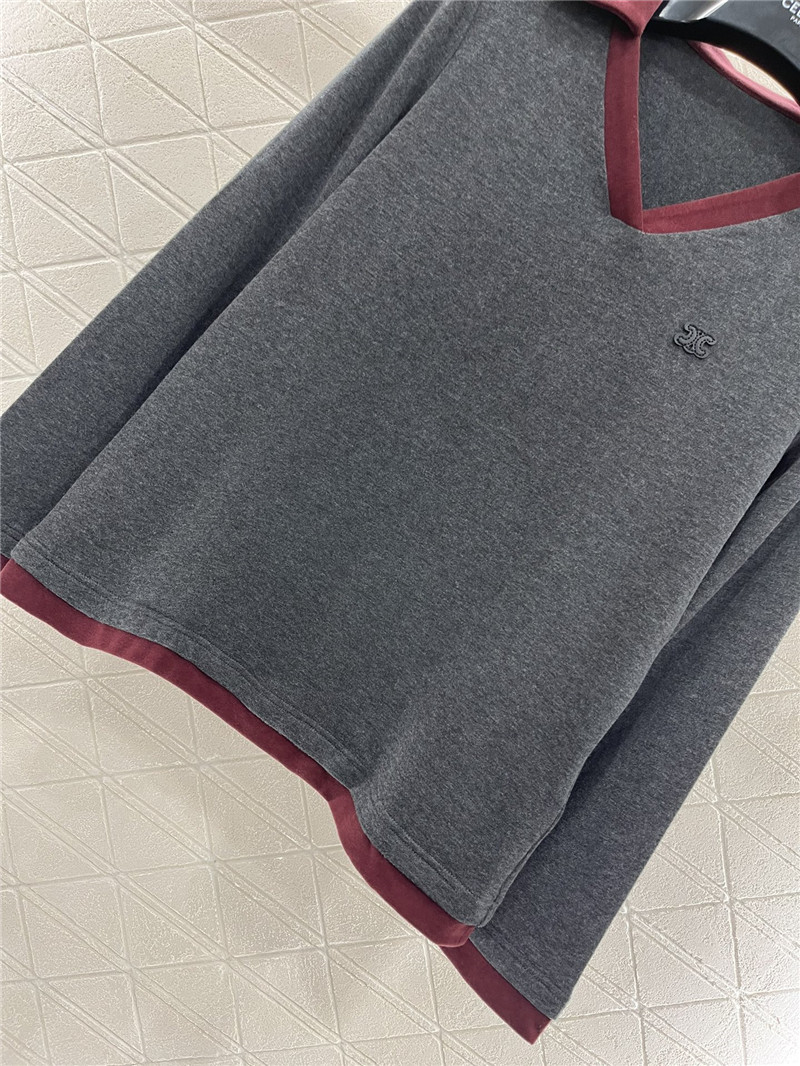 Ce1i*e fake two piece bottoming shirt