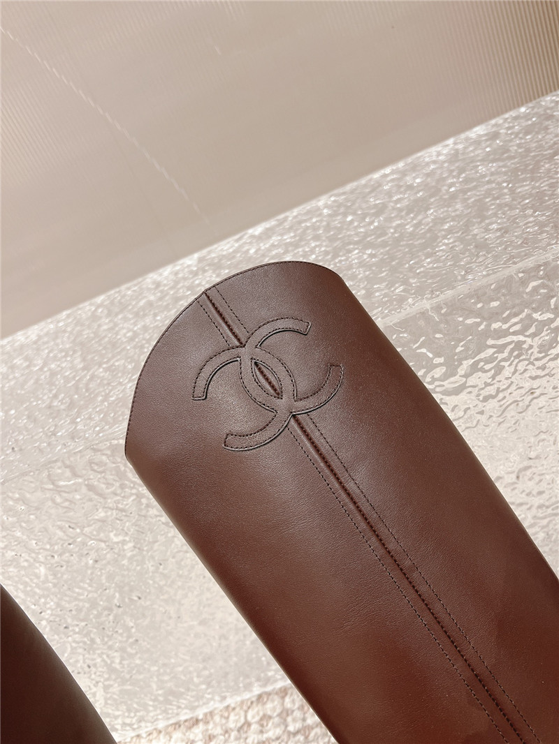 Ch**el brown calfskin rider keen high boots