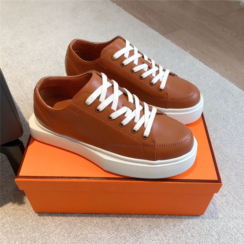 H**me5 leather lace-up sneakers