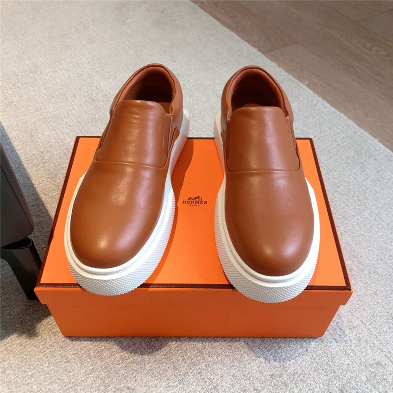 H**me5 brown slip-on sneaker