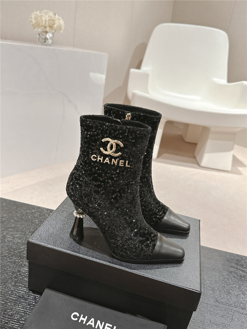 Ch**el tweed ankle boots
