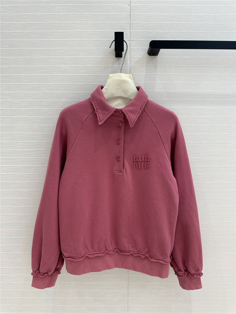 M1um1u sweatshirt + shorts set
