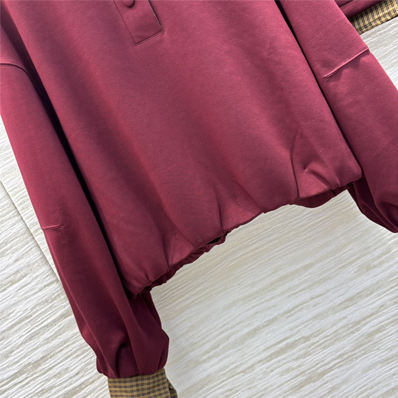 M1um1u fake two-piece sweatshirt + skirt set