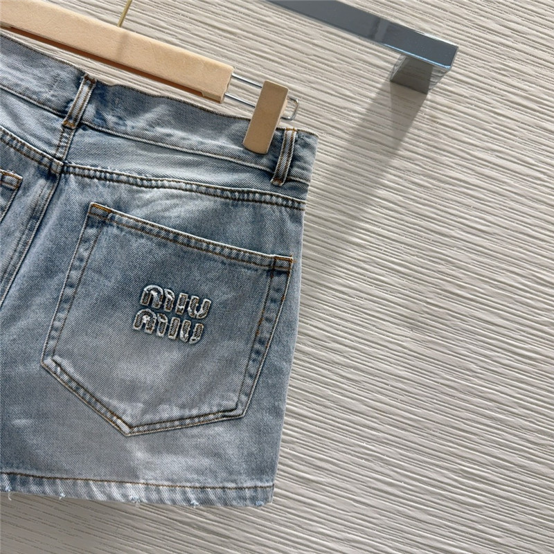 M1um1u denim shorts