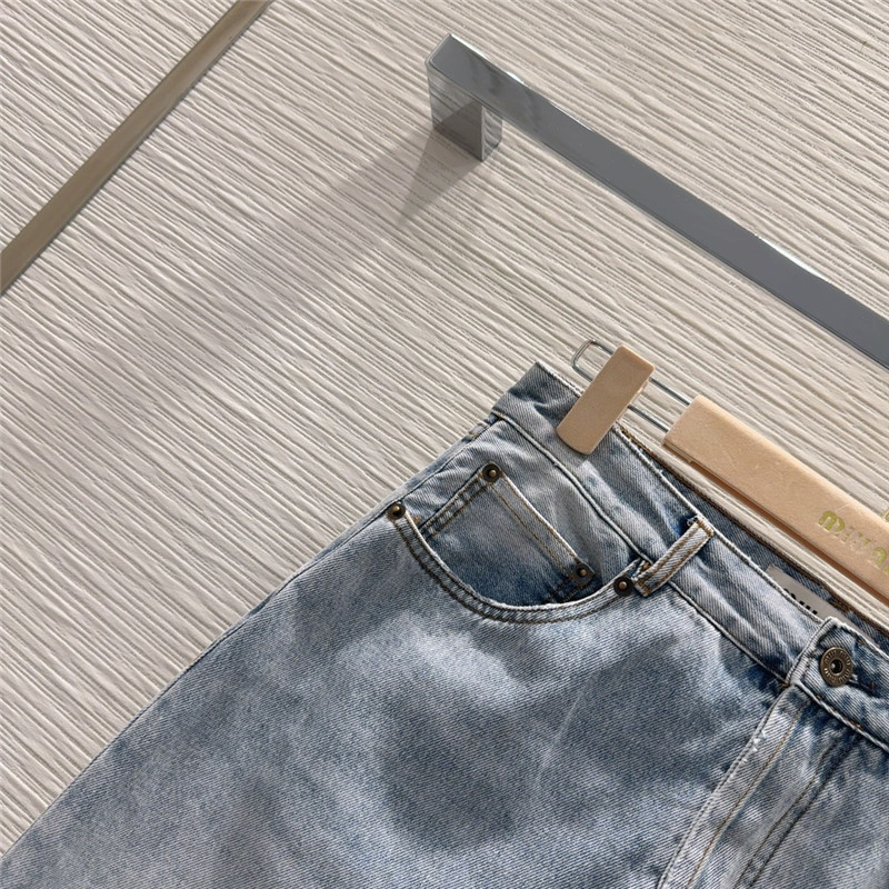M1um1u denim short skirt