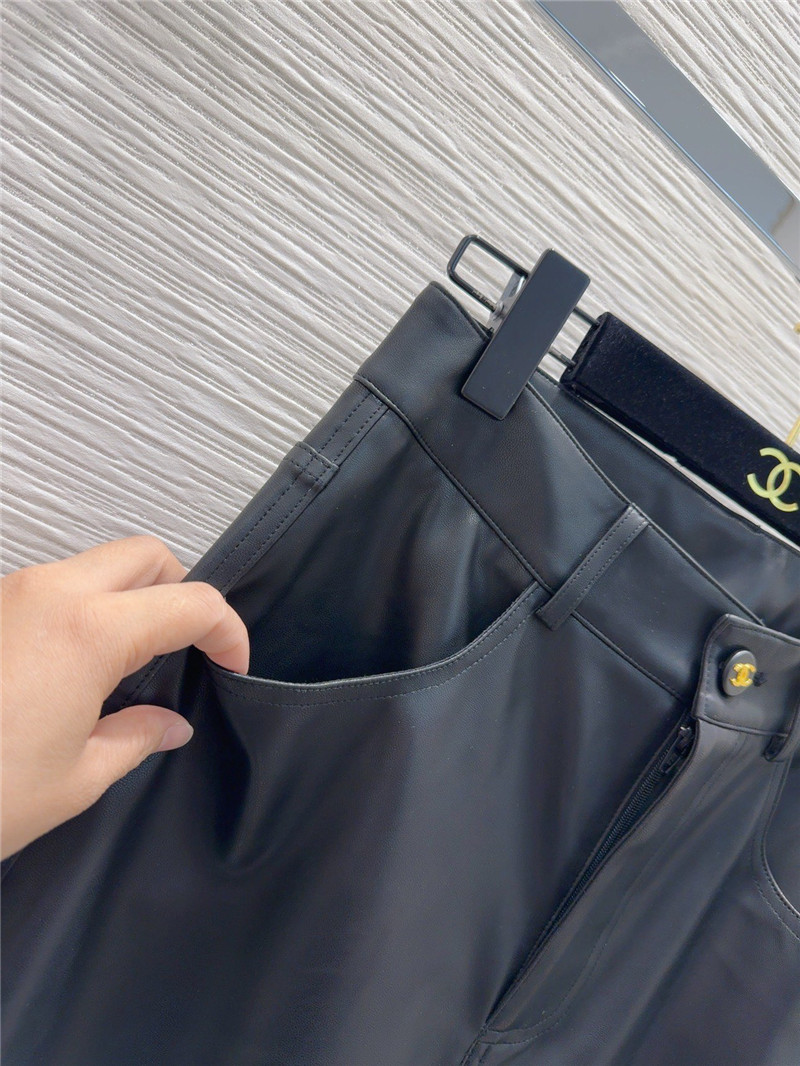 Ch**el leather trousers