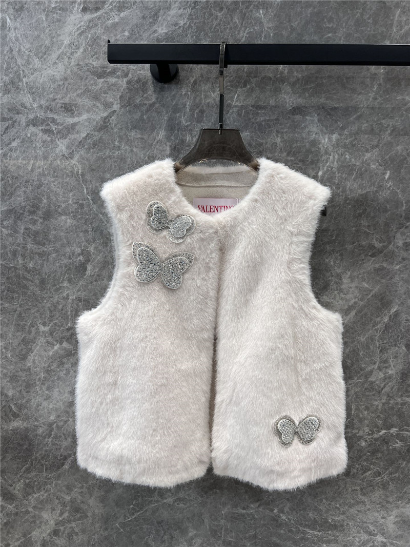 Va1e*ntin0 shearling vest jacket