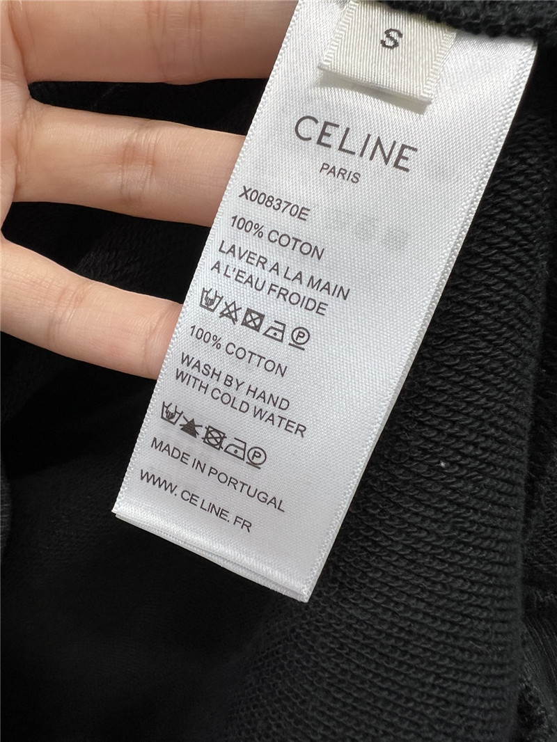 Ce1i*e loose cotton fleece hoodie in black