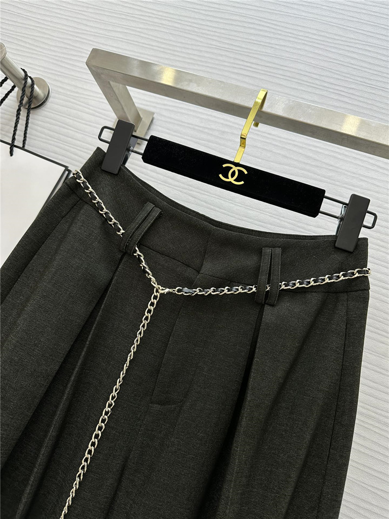 Ch**el straight leg wide hem trousers