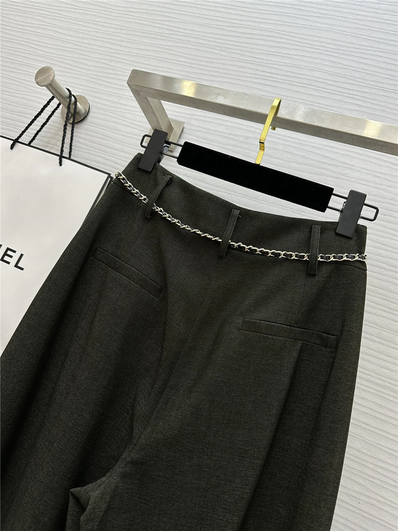 Ch**el straight leg wide hem trousers