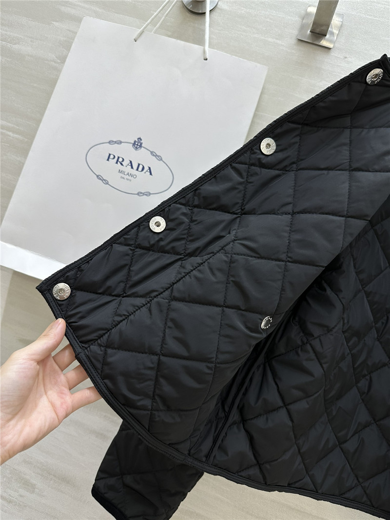Pra*a short long sleeve lapel jacket