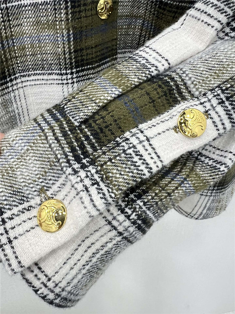 Ce1i*e hooded plaid shirt