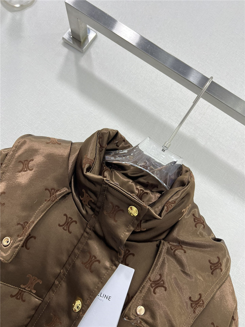 Ce1i*e flocked satin down jacket