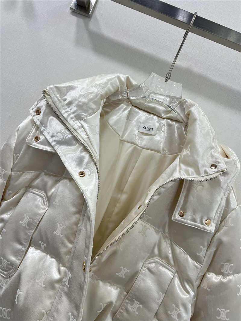 Ce1i*e flocked satin down jacket