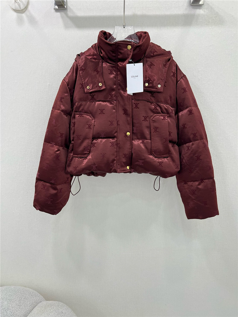 Ce1i*e flocked satin down jacket
