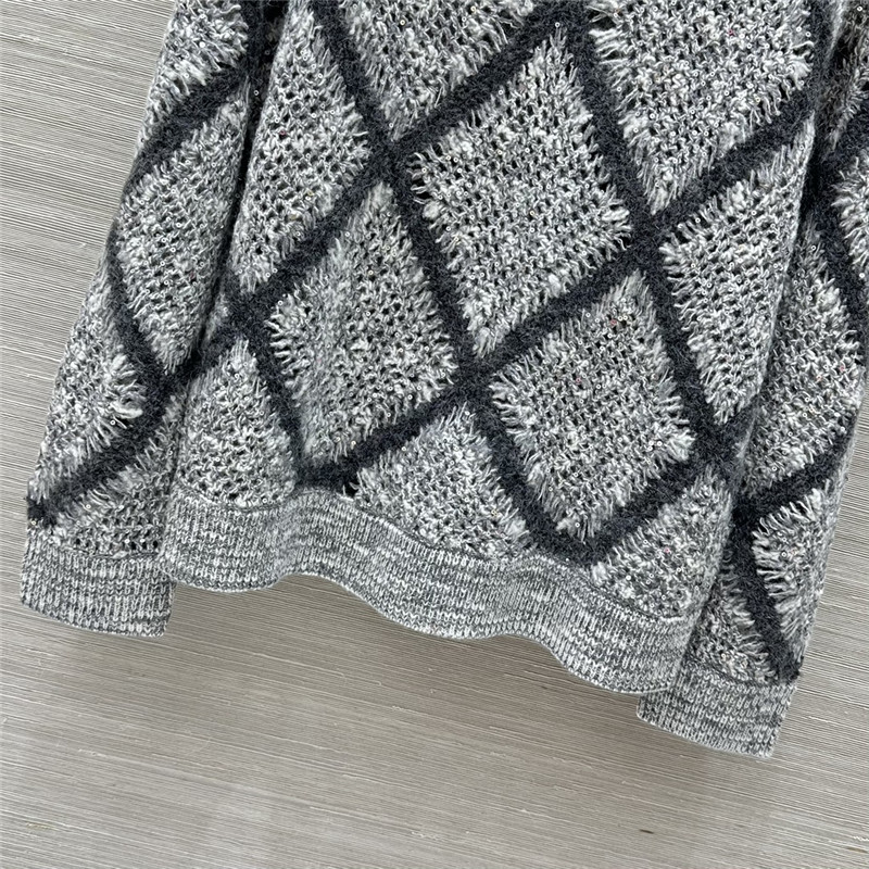 bc crochet D1am0nd sweater grey