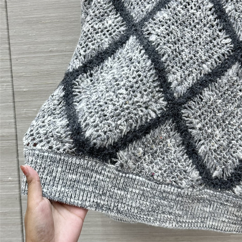 bc crochet D1am0nd sweater grey