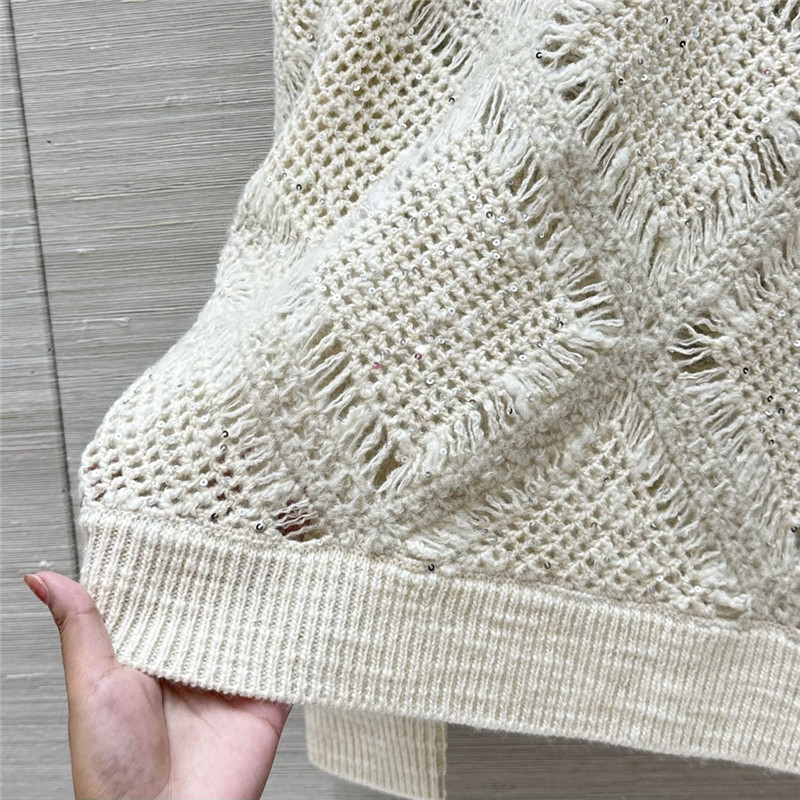 bc crochet D1am0nd sweater white