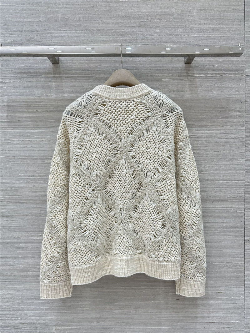bc crochet D1am0nd sweater white