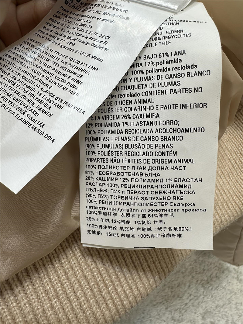 M1um1u wool collar down jacket