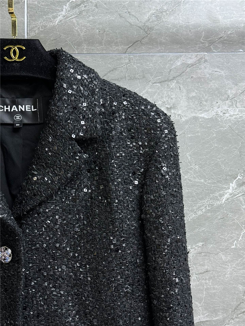 Ch**el black sequined jacket