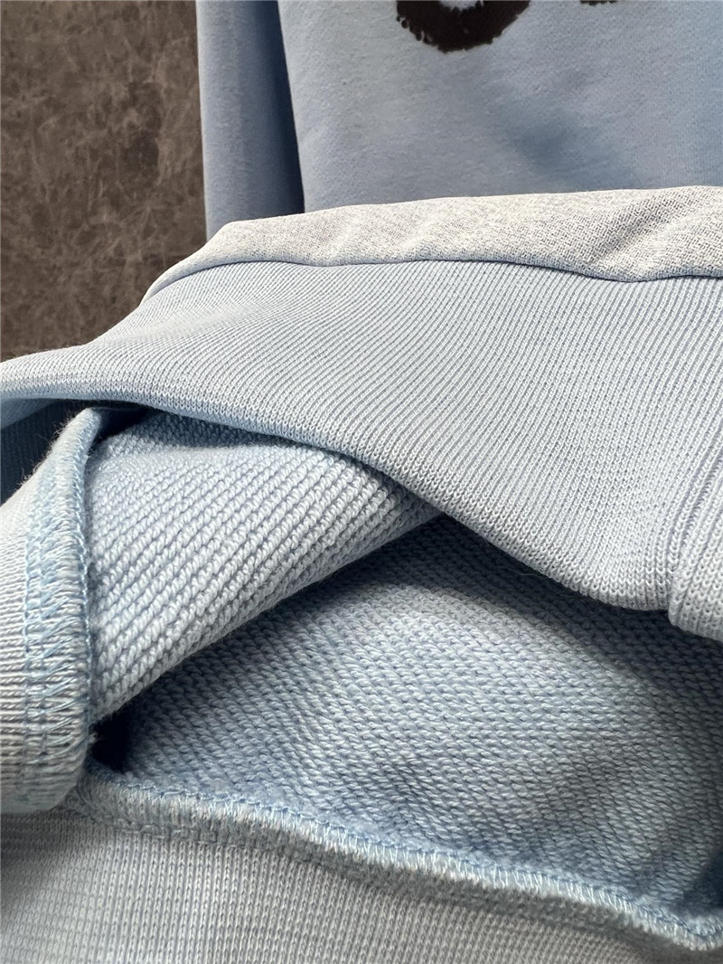 Gvc*1 motif terry cotton sweatshirt in blue