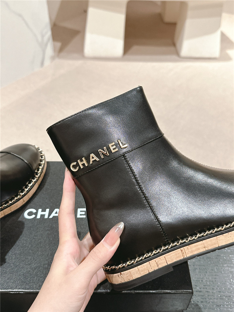 Ch**el flat chelsea ankle boots