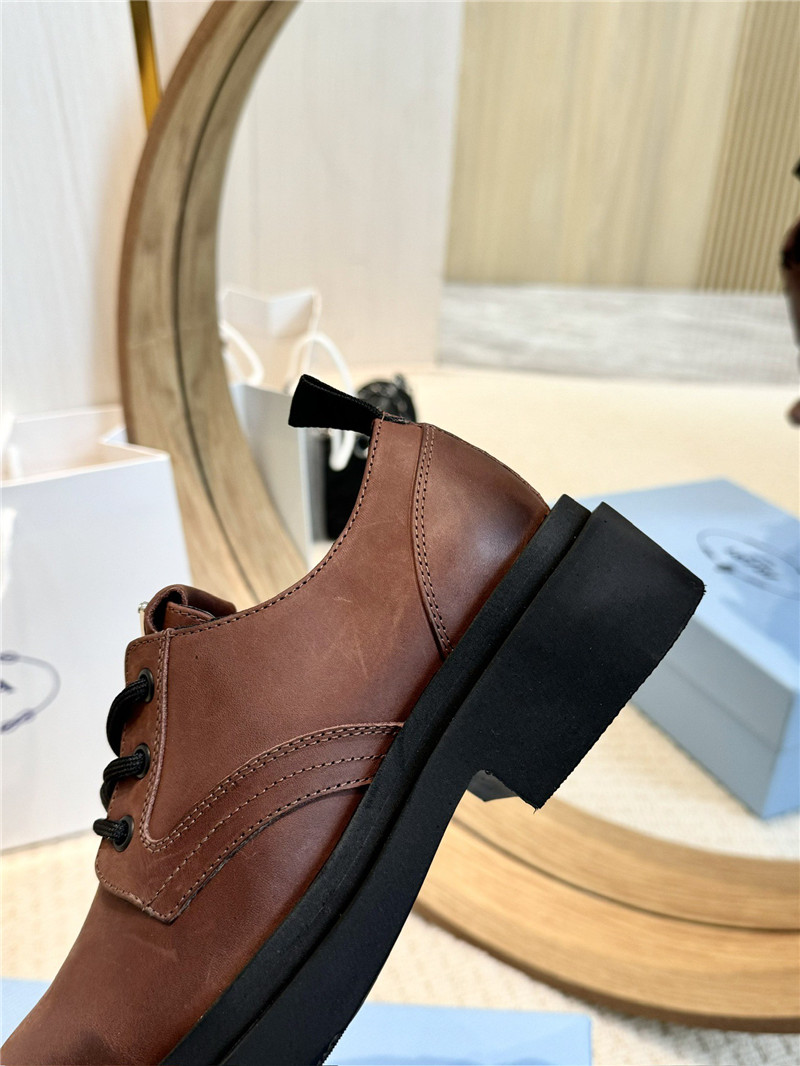 Pra*a suede leather triangle logo loafers sale