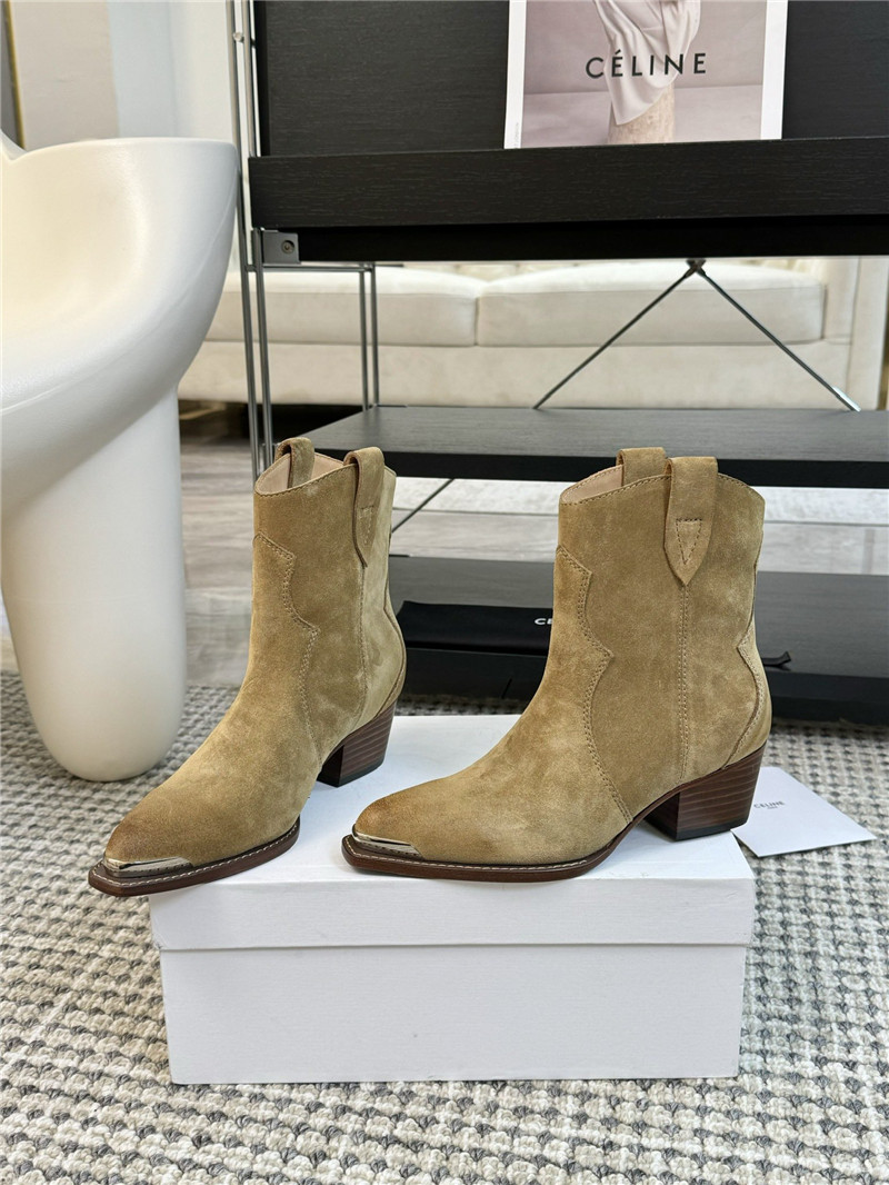 Ce1i*e western embroidered suede boots