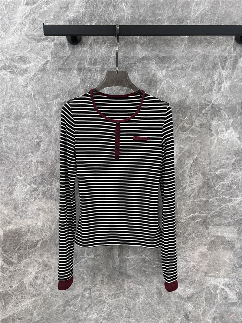 M1um1u long sleeve bottoming t-shirt