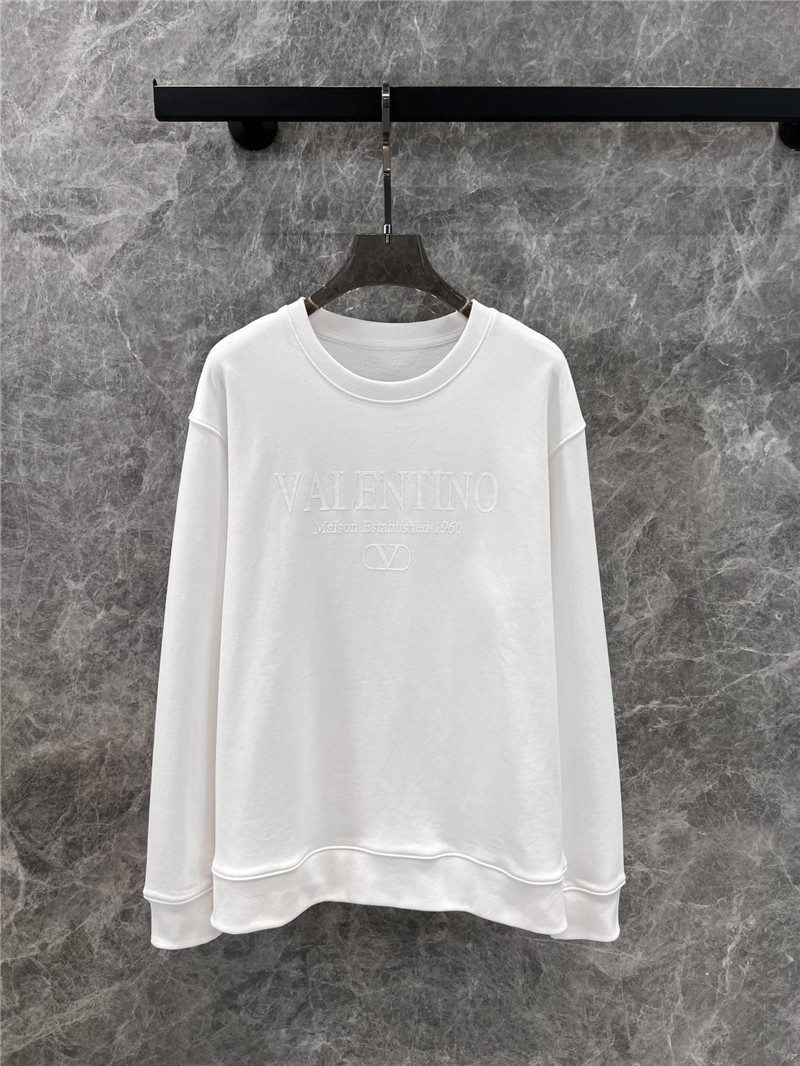 Va1e*ntin0 logo cotton sweatshirt in white