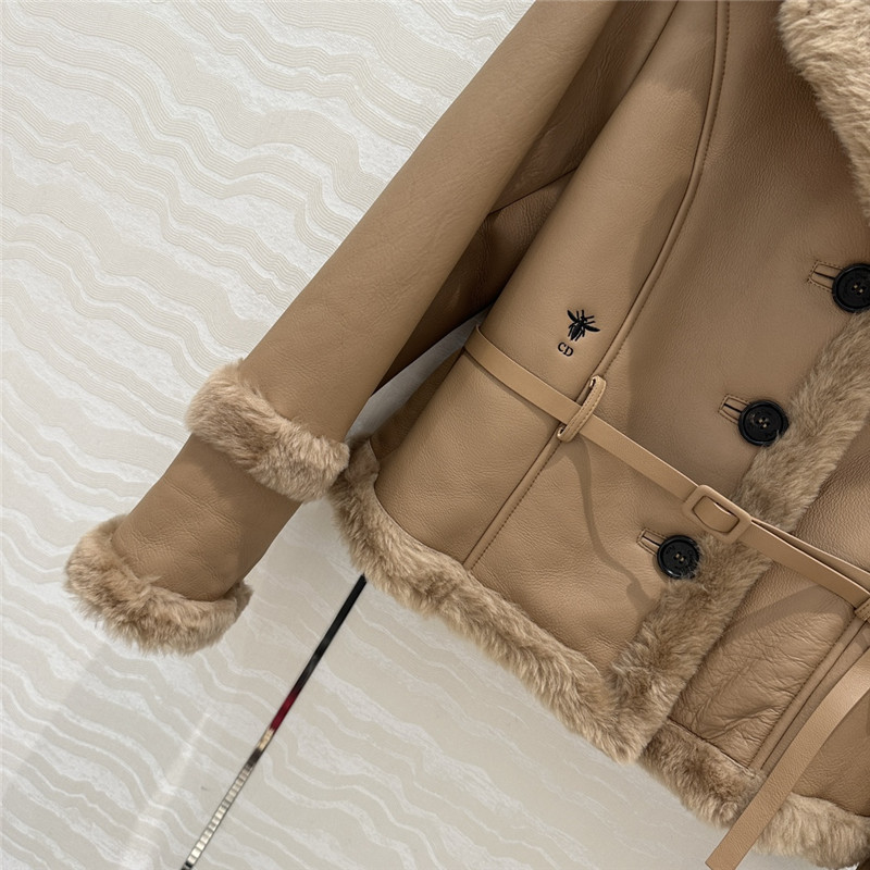 D10r sheepskin fur coat