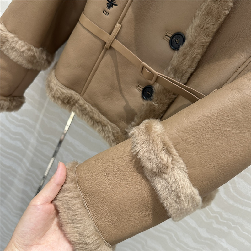 D10r sheepskin fur coat