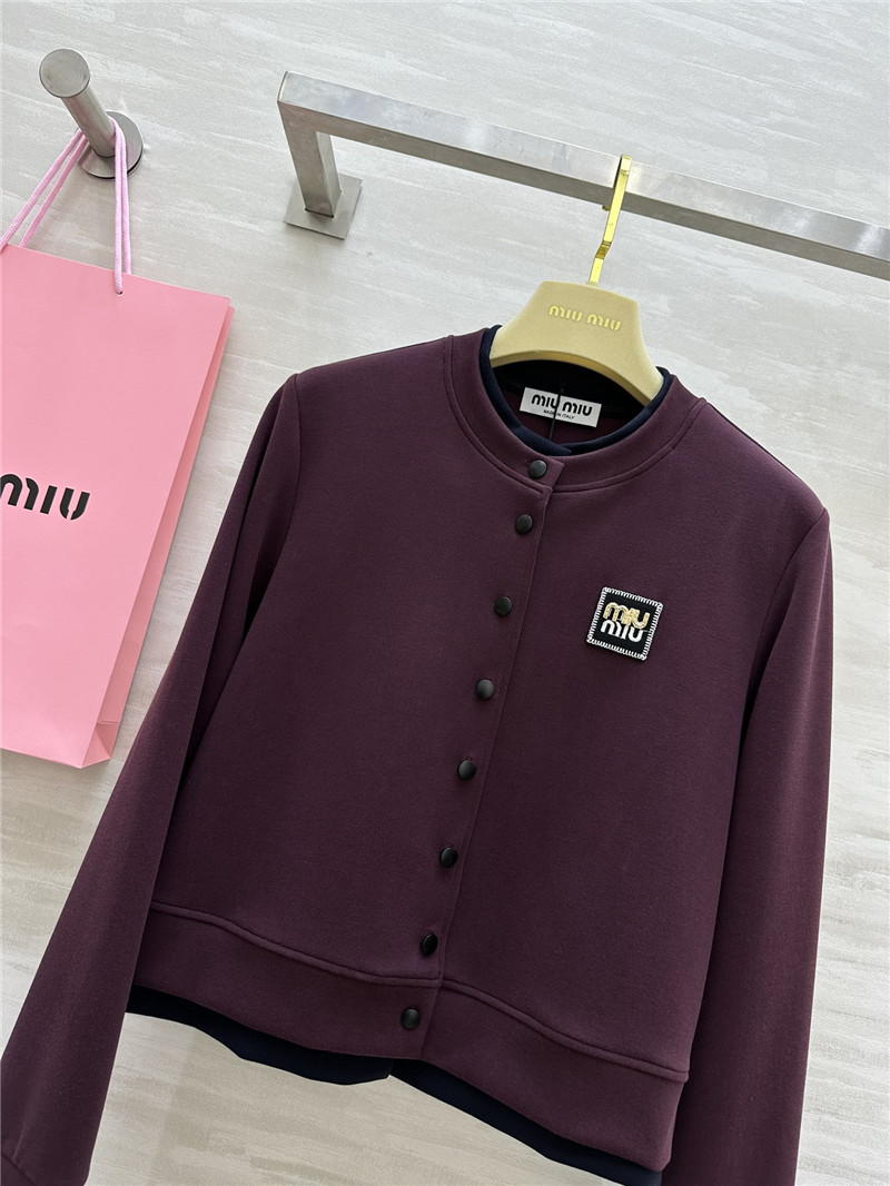 M1um1u fake two piece cardigan coat