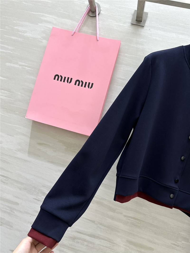 M1um1u fake two piece cardigan coat