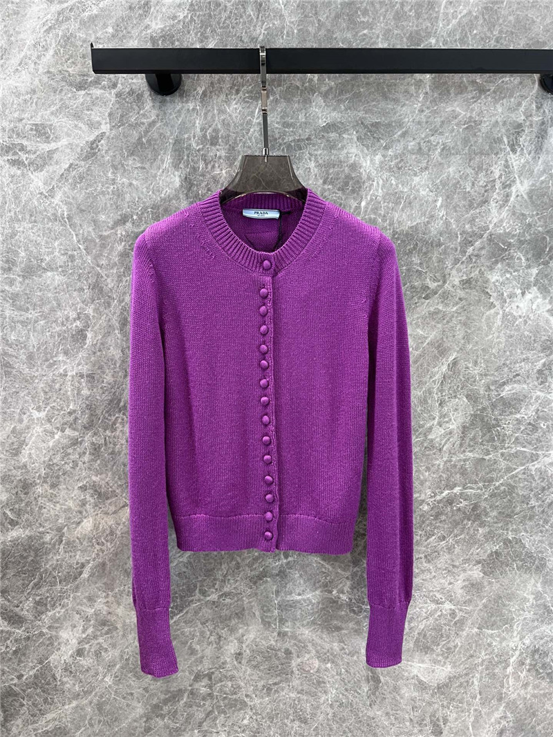 Pra*a purple cashmere cardigan