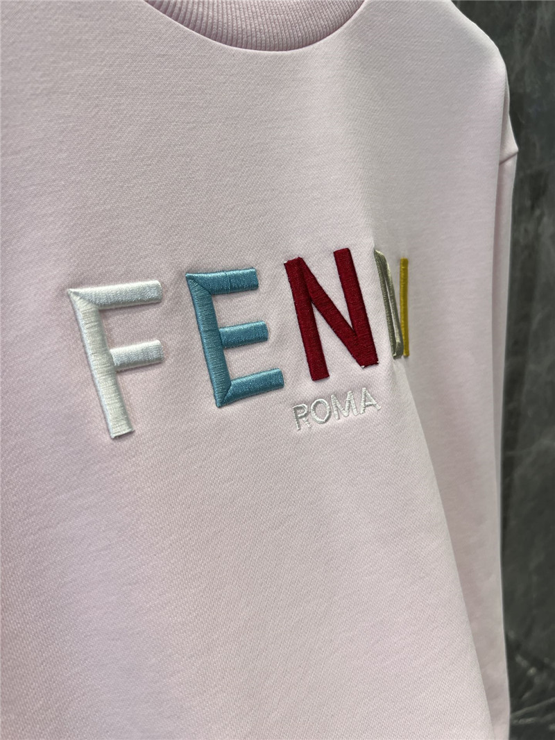 F**di embroidered logo pink sweatshirt